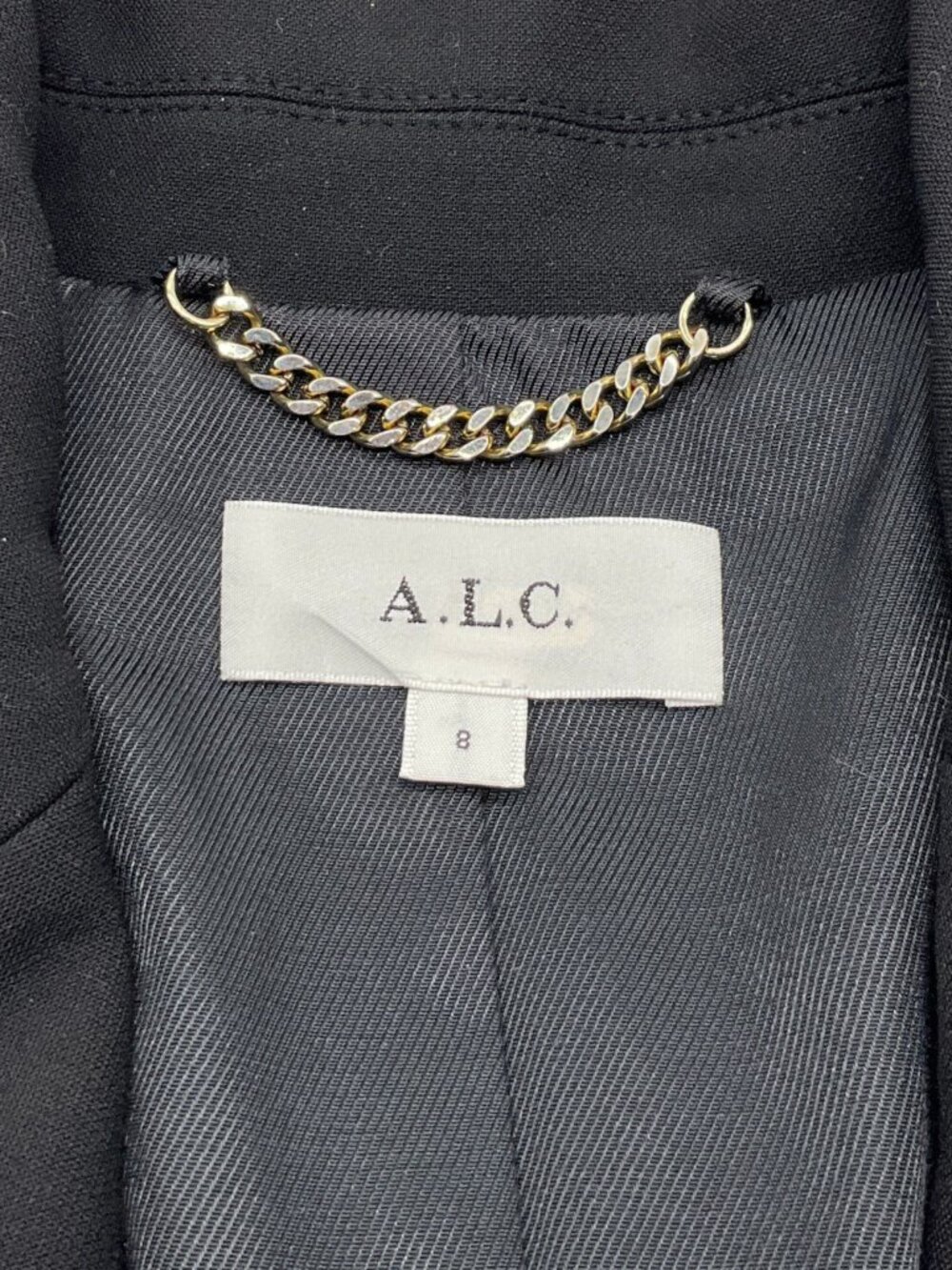 A.L.C. Black Ponte Knit Amelia Jacket with Gold Buttons - Picture 4 of 4